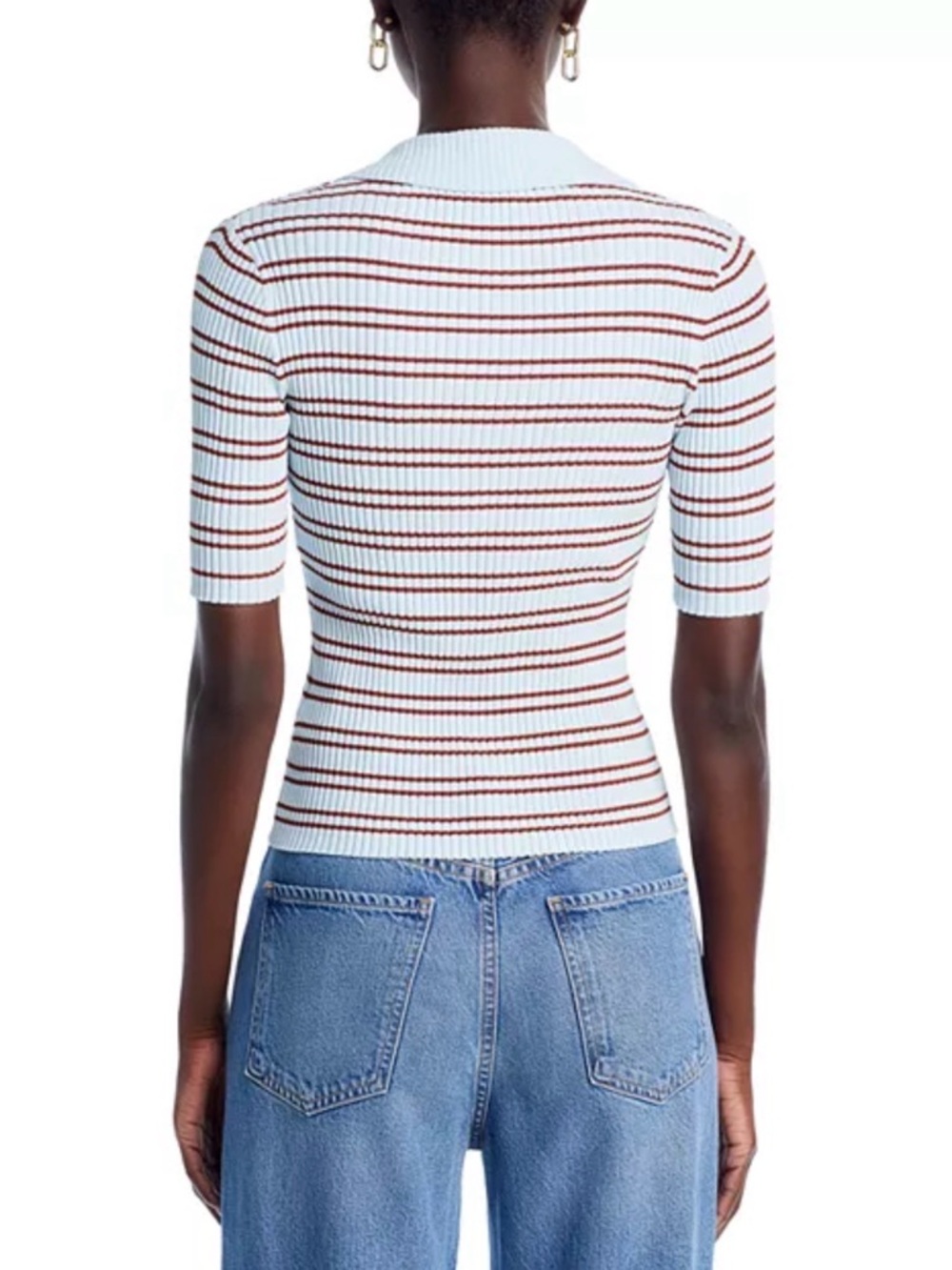 A.L.C. Sydney Striped Polo Top - Picture 3 of 11
